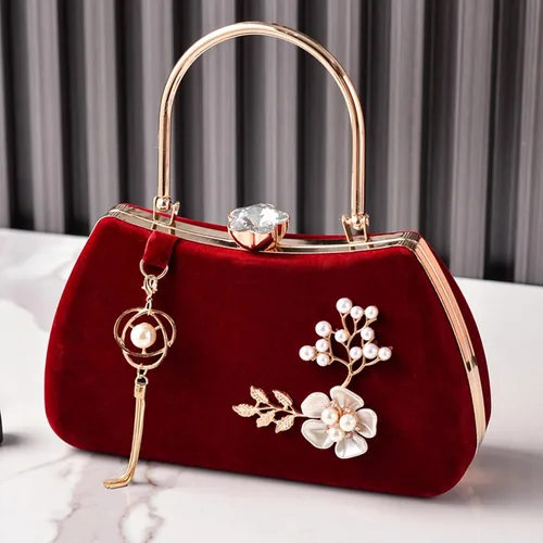 Vista 5 de Elegante bolso de noche con cadena de metal desmontable bolso de hombro de moda bolso casual para mujeres fiesta de boda