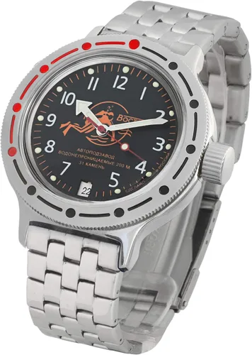 Vista 2 de Vostok Amphibian - Reloj de pulsera automático para hombre cuerda automática militar para bucear anfibio reloj 380