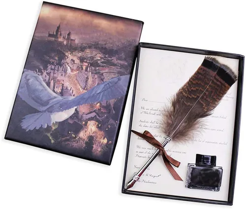 Vista 4 de Juego de bolígrafos de caligrafía de plumas, punta de metal suave para escribir con tinta, juego de regalo vintage para todos los bolígrafos