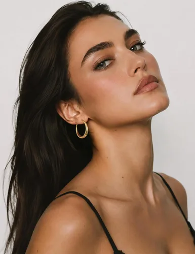 Vista 2 de Pendientes de aro de oro para mujer de moda con poste de plata de Dorado