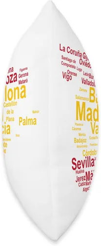 Vista 2 de Silueta de bandera de España, ciudades Madrid, cojín de viaje España