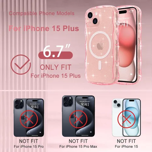 Vista 343 de Pepmune Funda magnética para iPhone 17 Pro Max, color rosa