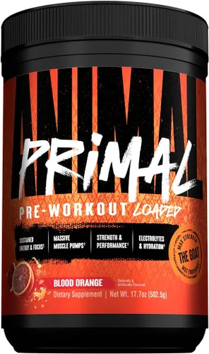 Vista 6 de Animal Polvo de Hidratación Muscular Primal + Preentrenamiento – Contiene Beta Alanina, 3DPump, Cafeína y Electrolitos – Mejora la Energía