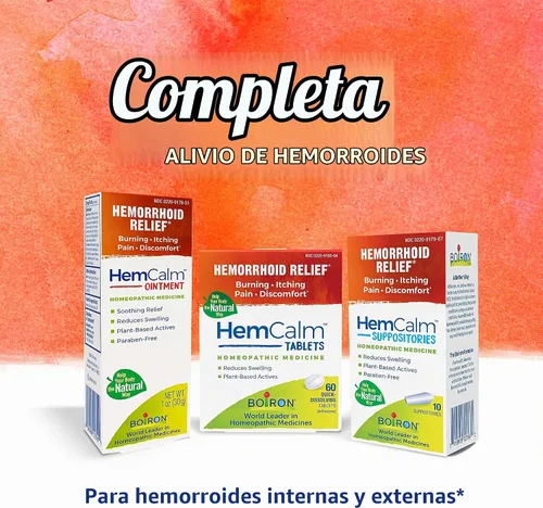 Vista 9 de Boiron HemCalm - Tabletas para aliviar el dolor, picazón, hinchazón o malestar, 60