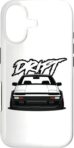 Vista 32 de iPhone 12 Pro Max JDM Drift Anime Manga Car Hachiroku, una funda de carreras para autos de postura 86