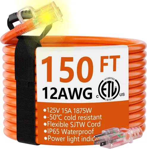 Vista 22 de HUANCHAIN Cable de extensión resistente de calibre 12 para exteriores, 6
