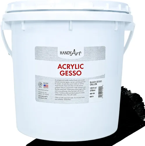 Vista 12 de Handy Art Student Acrylic 32 onzas, Black Gesso