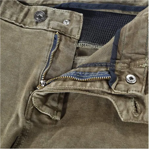 Vista 4 de Takuey Jeans de mezclilla para montar en motocicleta con protector de rodilla y cadera certificado CE