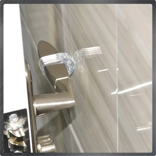 Vista 2 de Tope de puerta transparente de gel de sílice para puerta, protección de pared, pomo de puerta, parachoques de paredes, protector de muebles