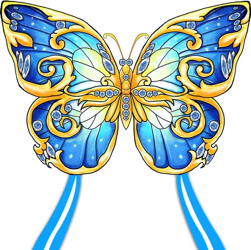 Vista 18 de Xida Butterfly Kite for Kids & Adults Easy to Fly, Ages 4-8 8-12, Large Kite with 300ft Handle, Perfect for Beach Trips