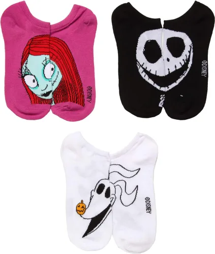 Vista 2 de Disney Women's Nightmare Before Christmas No Show Socks (5 Pack)