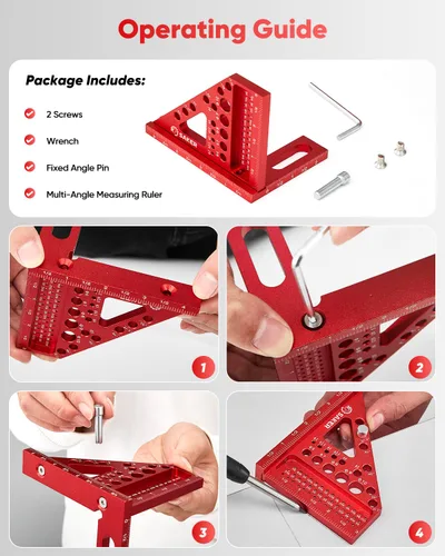 Vista 8 de Herramienta cuadrada de medición de múltiples ángulos Saker 3D, cuadrado