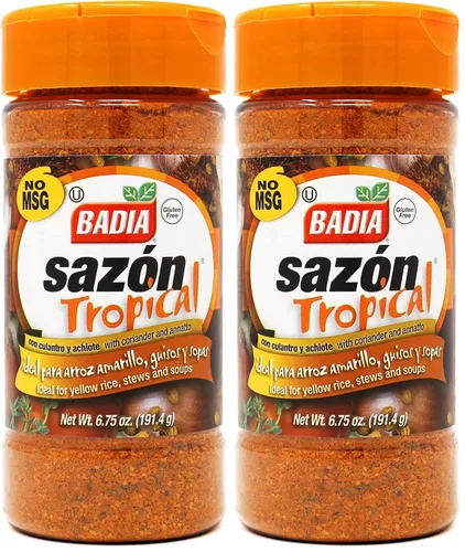 Vista 7 de Badia Sazon Tropical con cilantro y anatto, 6.75 onzas (paquete de 6) - Sin MSG, auténticos sabores latinos y caribeños