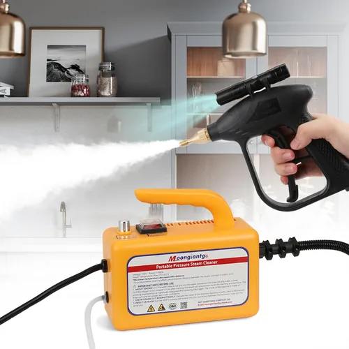 Vista 9 de Moongiantgo Limpiador de vapor de alta presión de 1700 W, máquina de limpieza instantánea portátil de mano para uso doméstico comercial, cocina