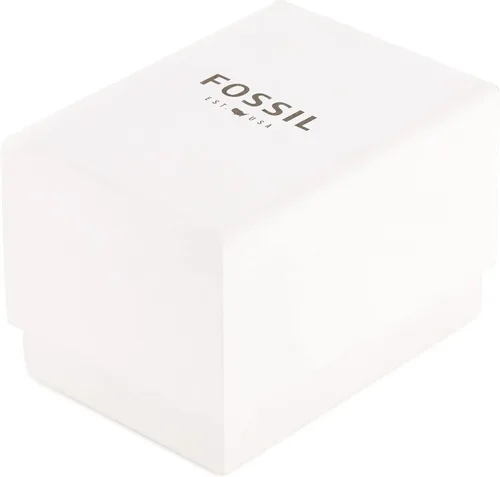 Vista 5 de Fossil - Collar de cadena con dije de acero inoxidable grabado y enchapado para mujer