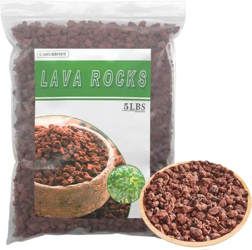 Vista 12 de Rocas de lava roja para plantas, 100% roca volcánica pura, sin tintes ni productos químicos, el mejor aderezo para plantas suculentas de cactus