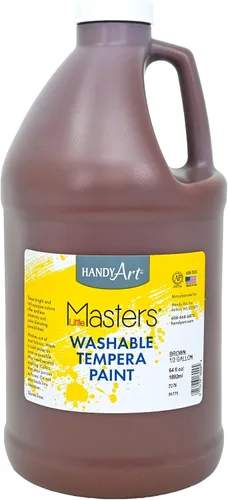 Vista 22 de Handy Art Little Masters - Pintura lavable, 16 onzas, color negro Bright & Mixable, High Opacity, Washable Colors for Classroom, Students, Kids