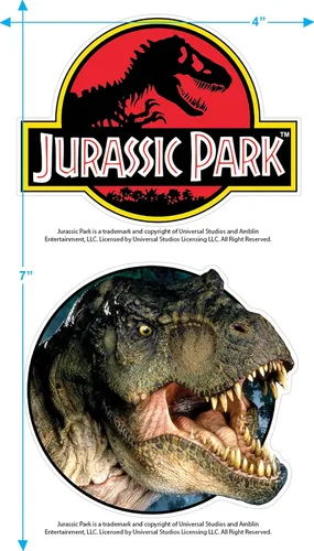 Vista 6 de Jurassic Park Stone Logo Camiseta para adulto, colección Charcoal