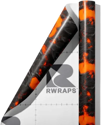 Vista 4 de Rwraps Lava Active Fury - Rollo de película de vinilo mate para automóvil, 59 pulgadas x 1 pie