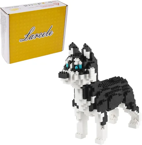 Vista 14 de Larcele Juego de Bloques de Construcción de Perro Micro, Kit de Ladrillos de Juguete de Construcción Mini para Mascotas, 950 Piezas KLJM-02