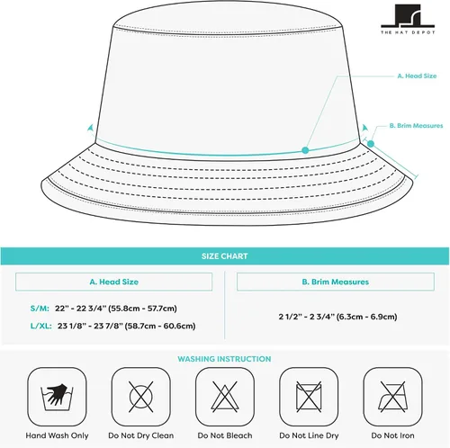 Vista 6 de The Hat Depot - Sombrero unisex, 100% algodón, 300N, fácil de guardar para viajar, playa y verano