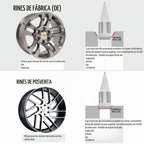Vista 4 de Piezas de accesorios de rueda, 20 piezas de 1/2 "-20 roscas estriadas de 3.35 pulgadas de largo, tuercas hexagonales negras para Ford Mustang Jeep