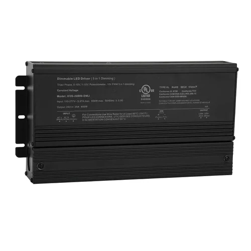 Vista 13 de 150W Dimmable LED Driver 24V, 110V-277V AC a 24V DC llevó el transformador Compatible con atenuador Lutron y Leviton