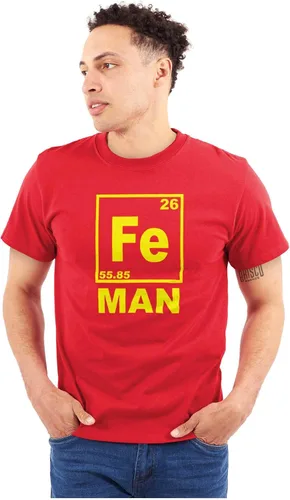 Vista 4 de Fe Iron Science Elements Superhero - Camiseta gráfica para hombre