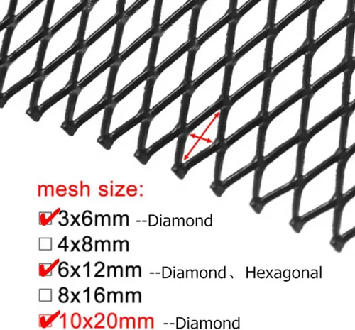 Vista 2 de Universal Aluminum Alloy Automotive Grille Mesh Sheet 40x13 Inch