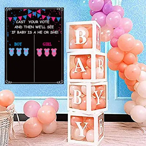 Vista 6 de MISS FANTASY Decoraciones de revelación de género – 54 juegos de revelación de género para votar ideas de revelación de género para niños o niñas