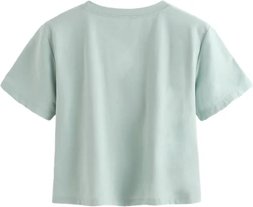 Vista 2 de MakeMeChic - Camisetas de manga corta casuales con estampado de letras para mujer