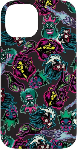 Vista 4 de Funda con estampado de neón malvado de villanos de Disney para iPhone 16