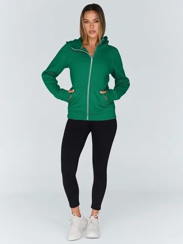 Vista 30 de Trendy Queen Sudaderas con capucha y cremallera para mujer, chaquetas de vellón, talla extragrande, moda de otoño e invierno