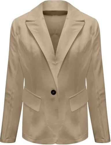 Vista 4 de Blazers para mujer, traje casual de negocios, con botones, ligero, de manga larga, con solapa, chaquetas cortas, trajes de trabajo y oficina 2023