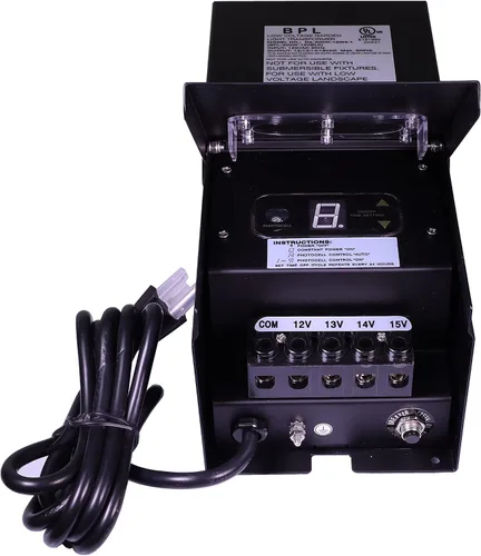 Vista 2 de Transformador de paisaje de bajo voltaje de 300 W, multigrifo de 120 voltios CA a 12-15 voltios LED y halógeno, iluminación exterior