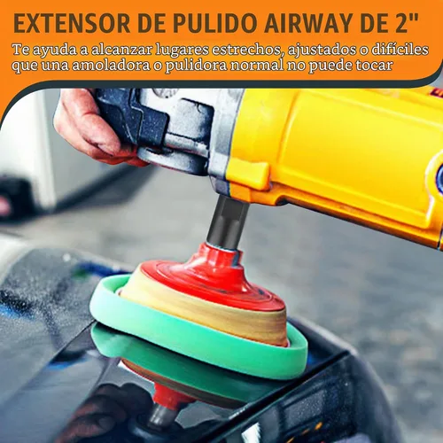 Vista 2 de Barra de conexión de eje de extensión de 5/8"-11 para amoladora angular, varilla extensible de buff de vía aérea de 2" de aluminio duradero