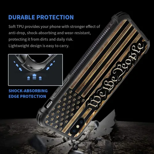 Vista 3 de DAIZAG Funda compatible con iPhone Xs, protección completa, a prueba de golpes, antiarañazos, funda de poliuretano termoplástico para hombre y We