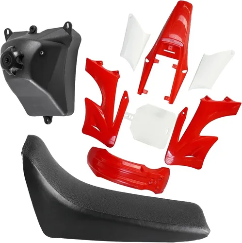 Vista 11 de Kit completo de carenado de guardabarros de plástico con juego de guardabarros, tanque de combustible y asiento para motocicletas Pit Dirt Bikes