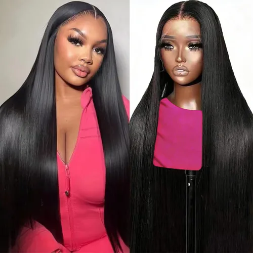 Vista 10 de Pelucas de cabello humano ondulado profundo con encaje frontal de 13 x 4, densidad del 180 %, pelucas de cabello humano rizado con encaje frontal