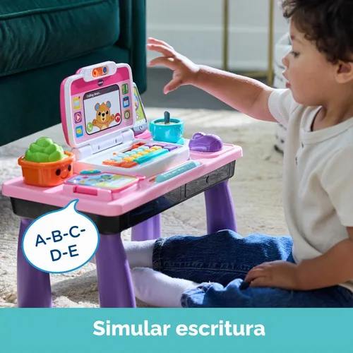 Vista 6 de VTech Little CEO Learning Desk Toddler Activity Center, Pink