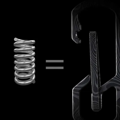 Vista 4 de MASALONG MK06 Titanium Quick Release Llavero Duty Llavero Gancho Durable Integrado Spring Clip Llavero