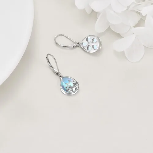 Vista 3 de Pendientes de plata de ley 925 colgantes hipoalergénicos para mujeres y niñas Plata de ley