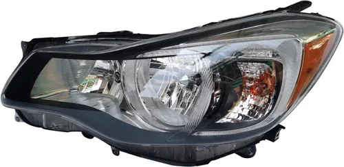 Vista 5 de CNCEST Conjunto de faros delanteros halógenos izquierdos, ajuste directo, carcasa cromada, lente transparente, para modelos Subaru Impreza