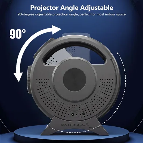 Vista 6 de Rossetta Proyector de galaxia 3D, proyector de planetario focal ajustable de 60 escenas con altavoz Bluetooth, temporizador y control remoto
