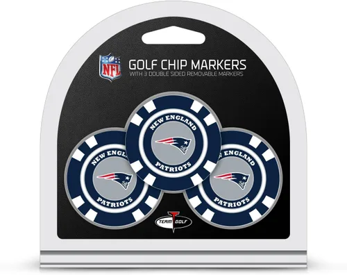 Vista 21 de Team Golf Tamaño de fichas de póquer de la NFL con marcadores de esmalte de doble cara más pequeños