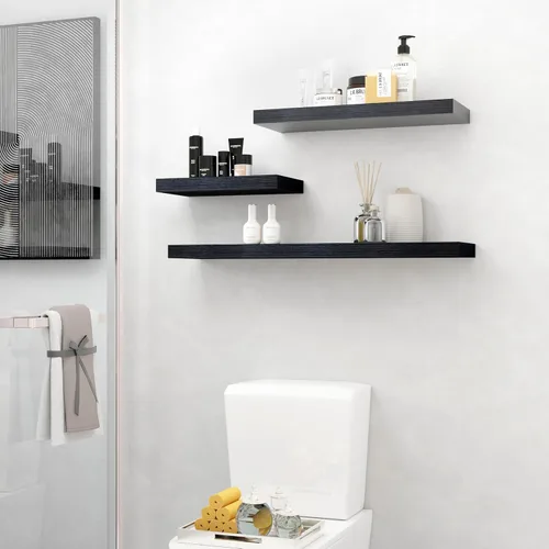 Vista 6 de Fun Memories Estantes flotantes – Estante de pared de 9.3 pulgadas de profundidad para decoración y almacenamiento – Estantería de exhibición