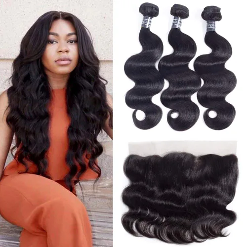 Vista 20 de Amella 3 paquetes de 3 mechones de cabello virgen brasileño ondulado (8, 10, 12 pulgadas), negro natural) 8A, 100% sin procesar, cabello humano