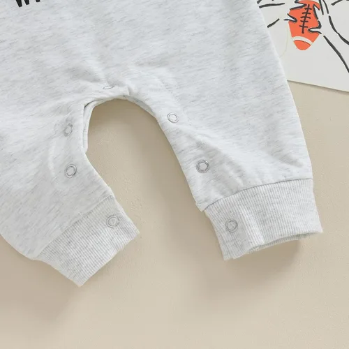 Vista 6 de Honganda Enterizo de fútbol para bebés y niñas con diseño divertido de papá Saturday