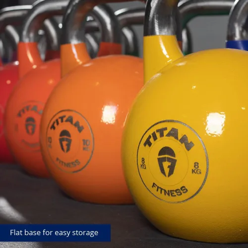 Vista 7 de Titan Fitness Pesa rusa de competencia, fundición de una sola pieza, marcas KG, entrenamiento de cuerpo completo