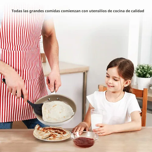 Vista 7 de Duxtop Sartén antiadherente de cerámica, sartén de inducción de acero inoxidable, sartén de 8 pulgadas con parte inferior adherida a impactos